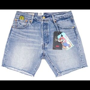 NWT Levi's X Super Mario 501 '93 Cut Off Shorts